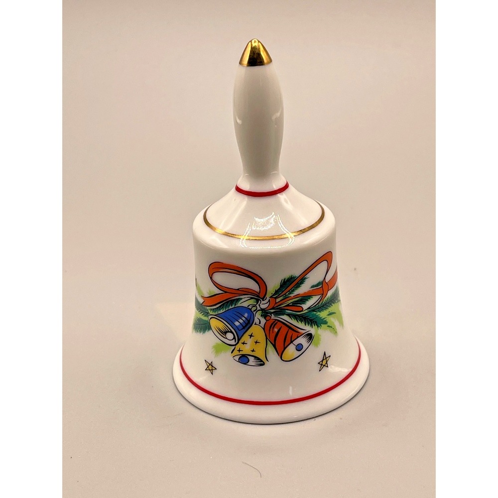 Collectible Vintage Salem Porcelain Christmas Bell-Japan 4" High